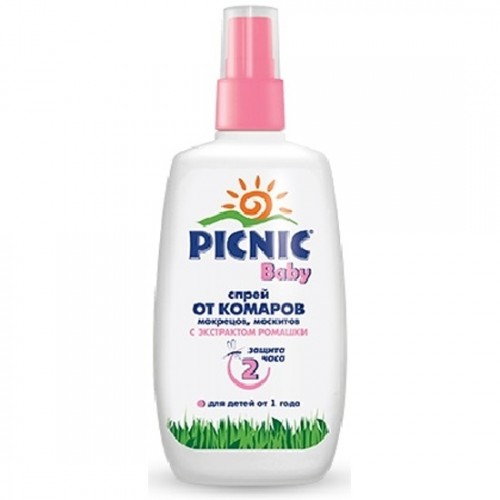 Picnic Baby  спрей детский от летающих кровососущих, 1+, 120 мл